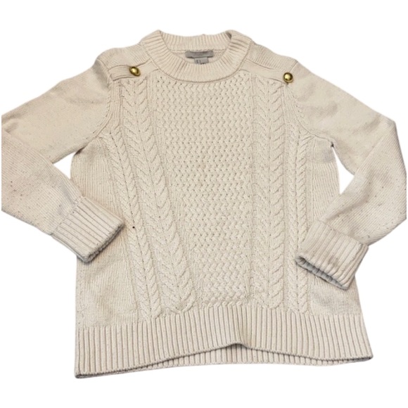 Girls knit sweater with 2 gold buttons: size: S - Picture 1 of 7